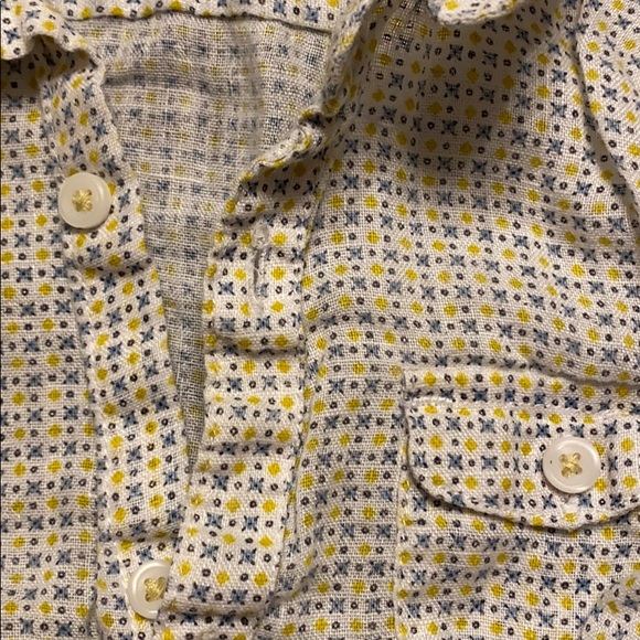 Yellow and blue Zara boys buttoned collar shirt - Picture 2 of 4